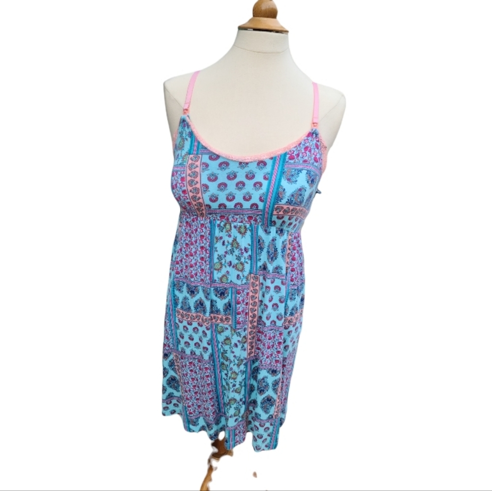 Motherhood maternity pajama nursing top dress size Large